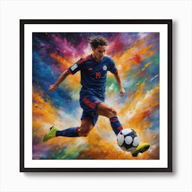 Chilean Soccer Player Art Print