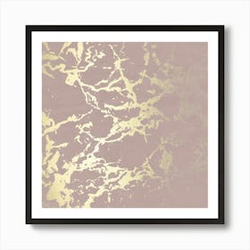 Gold And Pink Marble Kintsugi Ceramic Art Print