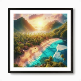 Sunset Beach 1 Art Print