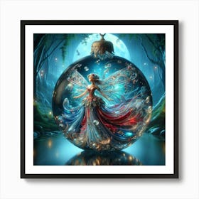 Fairy In Glass Bubble 1 Art Print