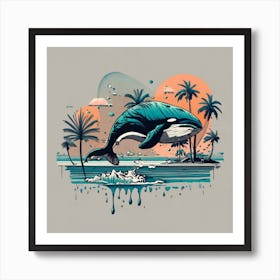 Orca Whale In The Ocean Art Print