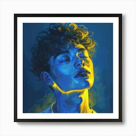 Boy With Blue Eyes 1 Art Print