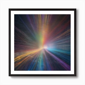 Abstract Rainbow Light Art Print