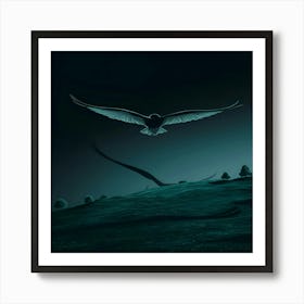 Eagle In Flight Art Print