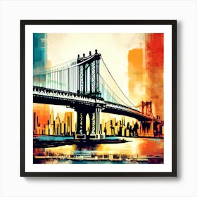 New York City Bridge 2 Art Print