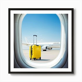 Large White Vacation Transportation Beach Isolated Bag Signs Yellow Happy Protection Air (12) Art Print