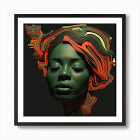 Portrait Of African Woman 4 Art Print