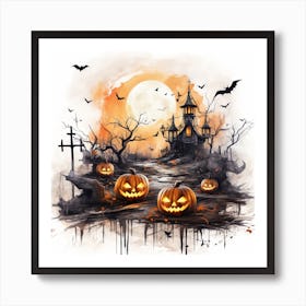 Halloween Pumpkins 1 Art Print