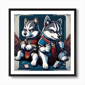 Grumpy twins Art Print