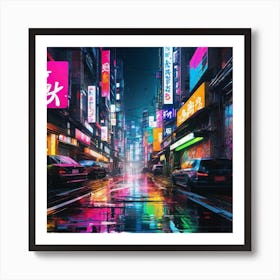 Neon City 16 Art Print