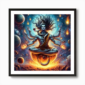 Lord Shiva Trance Art Print