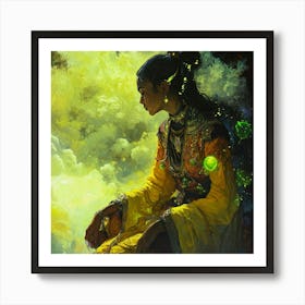 Lady In Yellow Art Print