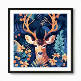 Deer In The Forest 3 Art Print