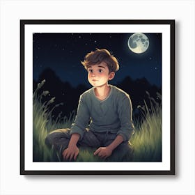 Lunar Boy Art Print