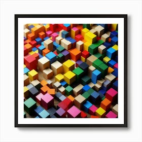 Colorful Cubes Art Print