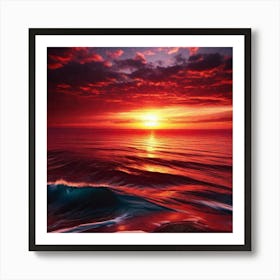 Sunset Over The Ocean 97 Art Print