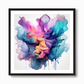 Colorful Ink Splash 1 Art Print