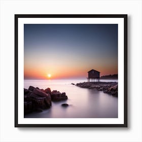 Sunset At The Beach 1 Art Print