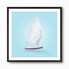 Wing Boat Square Art Print