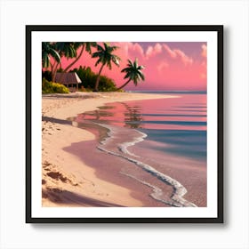 Sunset On The Beach 4 Art Print