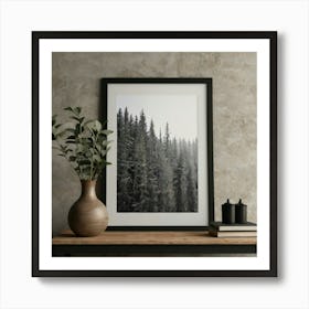 Default Mockup Poster Frame Close Up In Interior Background 3d 1 Art Print