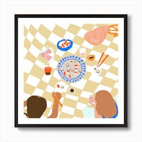 Sushi Picnic Art Print