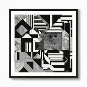 Bold Geometric Shapes pic cell art print1 Art Print