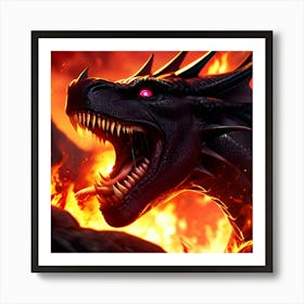 Infernal Dragon 1 Art Print