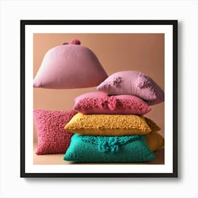 3d Cute Knitted Cape Pillow Hd (3) Art Print