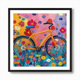 Bicycle In The Garden 2 Art Print