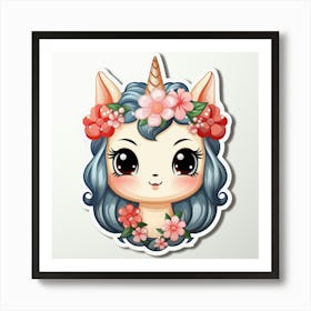 Unicorn Sticker 64 Art Print