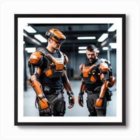 Robots In A Warehouse Art Print