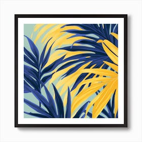 Tropical Leaf pattern art, 127 Art Print