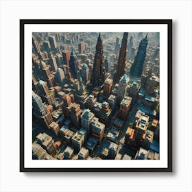 Beautiful Modern City In Sky Art Print