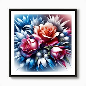 Bouquet Of Roses 1 Art Print