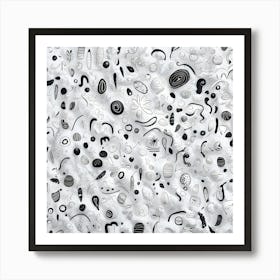 Abstract Black And White Pattern Art Print