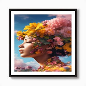 Flowers In The Sky Art Print