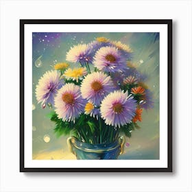 Aster Flowers 9 Art Print