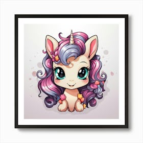 Cute Unicorn 889 Art Print