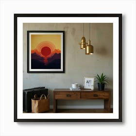 Sunset In The Mountains 1 Art Print