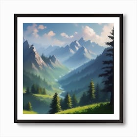 Landscape Painting 95 Art Print