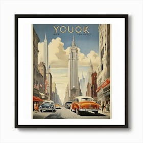 Default Vintage Travel Poster New York Art Print Art Print