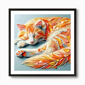 Feline Cat Creative Artwork Illustration 38 Art Print