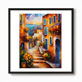 Of A Street Scene Art Print