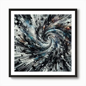 Black and White Abstract Art 248 Art Print