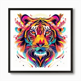 Colorful Tiger 1 Art Print