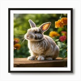 Rabbit In The Garden Art Print