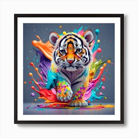 Colorful Tiger Art Print