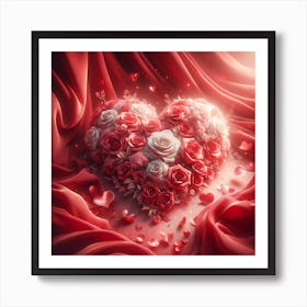 Valentine'S Day Roses Art Print