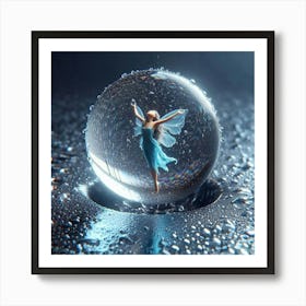 Fairy In A Glass Ball Art Print